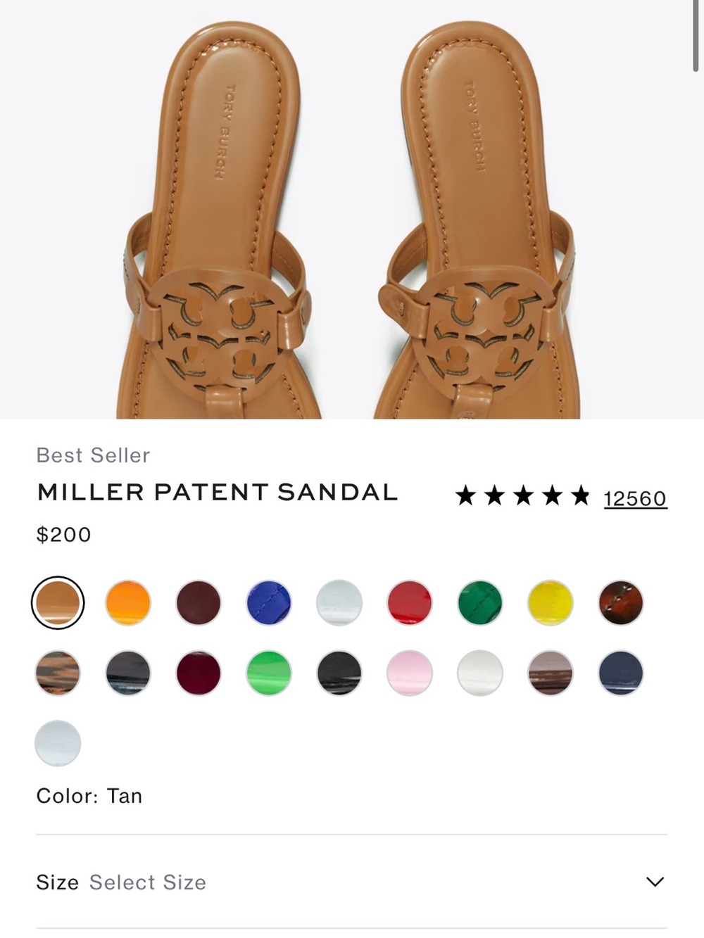 Tory Burch Tan Miller Thong Sandals - Women's - Picture 6 of 6